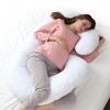 Cheer Collection J-Shape Kapok Pregnancy Body Pillow with Zippered Cover - 2 of 4