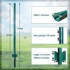 Metal Fence Posts,Sturdy Duty Metal Fence Post, Pack of 10, No Dig Garden U Post for Wire Fencing Steel Post for Yard - 2 of 4