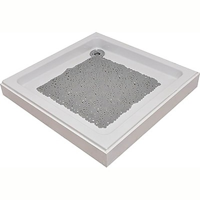 Evideco French Home Goods Bubbles Non-Slip Square Shower Mat 20″L X 20″W