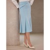INSPIRE CHIC Women's Mermaid High Waisted Pleated Fishtails Midi Skirt - 4 of 4