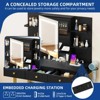 Vanity Makeup Dressing Table Desk w/ Open LED Mirror Hidden Storage & Outlets - 4 of 4