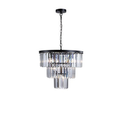 Modern Crystal Chandelier, Round Crystal Pendant Lighting, Adjustable Hanging Length Ceiling Light Fixtures For Bedroom Living Room Entryway