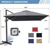 Crestlive Products 10'x 13' Patio Offset Cantilever Umbrella High-strength Aluminum Pole with 360°Rotation 5 Heights Adjustable Umbrella - 3 of 4