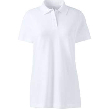 Lands' End Women's Short Sleeve Basic Mesh Polo Shirt
