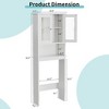 Celebalcony Over The Toilet Shelves with Double Tempered Glass Doors and Adjustable Shelf - 2 of 4