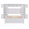 Full Size Storage Platform Bed with 4 Storage Drawers and Cabinet Bookshelf Headboard, No Box Spring Needed-3irtyhousy - 3 of 4