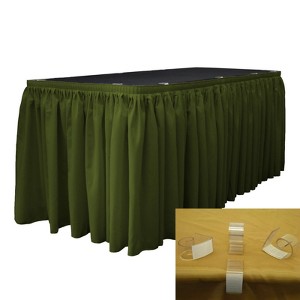 Slickblue Polyester Poplin Table Skirt with L-Clips - 1 of 1