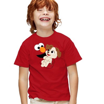 Boys' Short Sleeve Sesame Street Elmo Tango Face T-Shirt