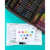 Art 101 Draw and Color Mutlifunctional Wood Art Set / Kit with 106 Pieces  for Adults 