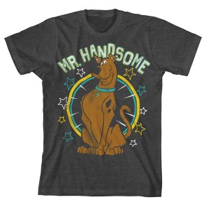 Youth Boys Grey Mr. Handsome Scooby Doo Cartoon Short Sleeve Shirt - 1 of 1