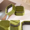 Unique Bargains Portable Double Slots Velvet Jewelry Ring Box for Proposal Engagement Wedding - 2 of 4