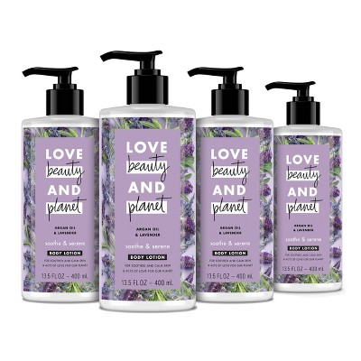 Love Beauty and Planet Argan Oil and Lavender Lotion - 4ct/13.5 fl oz each