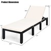 Tangkula Patio Rattan Lounge Chair Cushioned Chaise Height Adjustable - 3 of 4