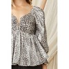 Women's Leopard Iridescent Babydoll Top - entro - 4 of 4