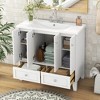 Grungis 36" Bathroom Vanity with Resin Sink,Bathroom Sink Cabinet with 4 Soft Closing Doors and 2 Drawers for Bathroom - 2 of 4