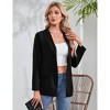 Blazer For Women Long Sleeve Open Front Casual Single Breasted Office Blazer With Pockets - 4 of 4