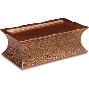 Pavilion Gift Company - Hammered Copper Pedestal - 7" x 2.5" Candle Stand For CC Wax Candles - Candle Holders - 1 of 4