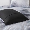 4Pcs Watercolor Tie Dye duvet Cover Set with Decorative Pillow, Piped Edges, Charcoal, Full/Queen - 4 of 4