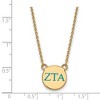 Black Bow Jewelry 14k Yellow Gold Plated Sterling Silver Zeta Tau Alpha Greek Life Necklace 18 Inch - 3 of 4