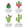 Big Dot of Happiness Merry Cactus - Shaped Christmas Cactus Party Cut-Outs - 24 Count - 2 of 4