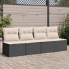 vidaXL Garden Sofa Black and Cream White - 3 of 4