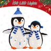 Mr Ironstone Lighted Penguin Outdoor Christmas Decorations - 37.4"+ 25.5" Light up Penguin with LED Lights,  Holiday Ornaments Yard Decor - 4 of 4