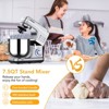 Acekool 660W Tilt-Head Stand Mixer with 10-Speed Control, 7.5QT Mixing Bowl, Whisk, Dough Hook, Beater & Splash Guard - 2 of 4