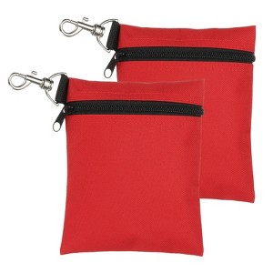 Unique Bargains Oxford Cloth Zipper Professional Golf Tee Pouches 5.5" x 6.7" 2 Pcs - 1 of 4