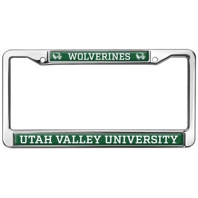 Utah Valley University Mascot Full Size Standard License Plate Metal Frame