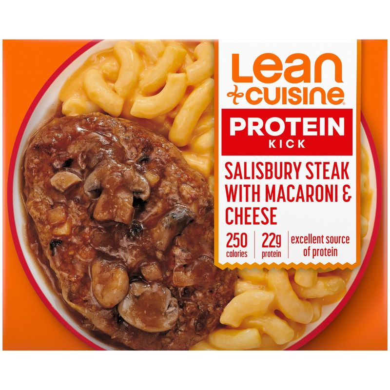 Lean Cuisine Protein Kick Frozen Salisbury Steak with Macaroni &#38; Cheese - 9.5oz, 1 of 12