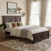 Merax Traditional Town and Country Style Pinewood Queen Bed with Decorative Fretwork and Grooved Panels - 2 of 4