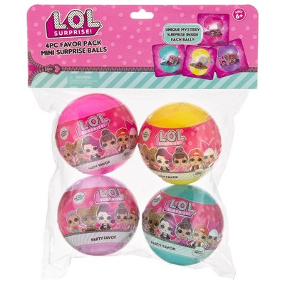 L.O.L. Surprise! 4pk Mini Surprise Party Balls with Necklaces