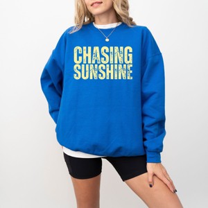Simply Sage Market Chasing Sunshine Block Distressed Sweatshirt - 1 of 4