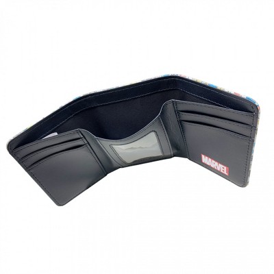 Mens Captain America Comic Strips Trifold Wallet - image 2
