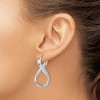 Black Bow Jewelry Polished Twisted Hoop Earrings in Sterling Silver, 34mm (1 5/16 in) - 3 of 4