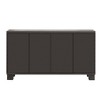 DOMETOUR Wood Traditional Style Sideboard with Adjustable Shelves and Gold Handles for Kitchen Dining Room and Living Room - 4 of 4