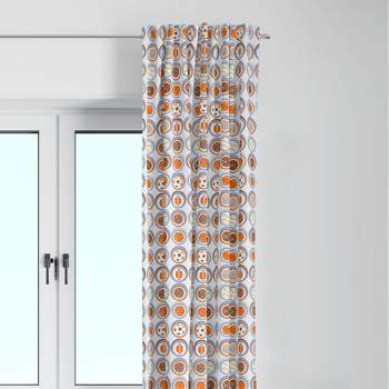 Bacati - Mod Sports, Blue/Orange/Brown Curtain Panel
