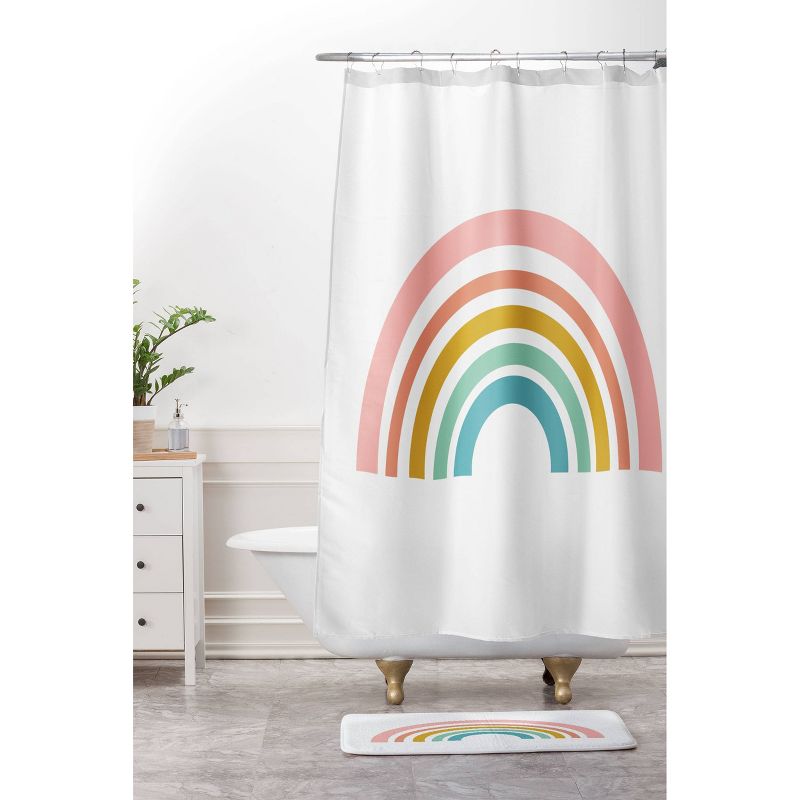 June Journal Minimalist Geometric Rainbow Shower Curtain - Deny Designs, 4 of 8
