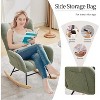 Living Room Chair, Teddy Upholstered Rocking Chair, Armrest and Side Pockets, Modern Comfy Accent Armchair Reading Chair for Bedroom, Living Room - 3 of 4