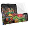 Kids' Teenage Mutant Ninja Turtles: Mutant Mayhem Nightly Rooftop Escapade Silky Touch Blanket White 36X58 - 3 of 4