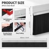 Unique Bargains Aluminum Nylon Door Brush Bottom Sweeps 35.46" x 5.83" Silver 2 Pcs - 2 of 4