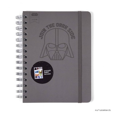 Yoobi Star Wars Journal 6"x8" Spiral with Elastic Band Darth Vader