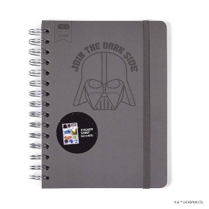Yoobi Star Wars Journal 6"x8" Spiral with Elastic Band Darth Vader, School Supplies - 1 of 4