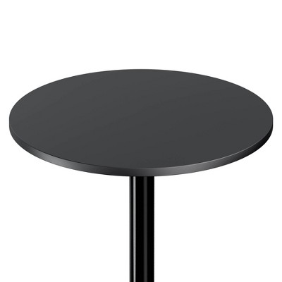 Transitional Black Round Wood Counter Height Pub Table - 23.62"