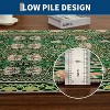 Area Rug Living Room Bedroom Machine Washable Printed Vintage Floral Carpet Non-Slip Low Pile Distressed Boho for Laundry Dining Farmhouse - 4 of 4