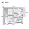 CAVINAS 36x28" Wall Mounted Medicine Cabinet,Bathroom Storage Cabinet with Mirror,Adjustable Shelves,1 Door&Towel Hooks,Bathroom Organizer - 3 of 4