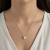 Anna-Kaci Women’s Dainty Solitaire Pendant Necklace with Gold Tone Chain and Delicate Bezel-Set Crystal Accents - Gold - 3 of 4