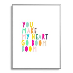 Hello Sayang You Make My Heart Go Boom Boom Metal Framed Art Print - Deny Designs - 1 of 4