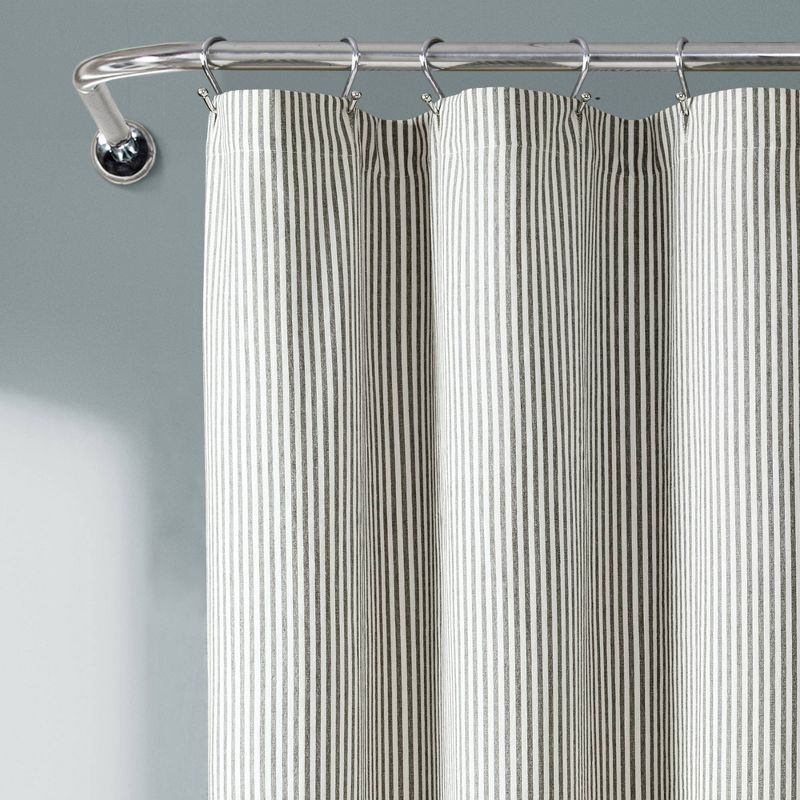 Vintage Stripe Yarn Dyed Cotton Shower Curtain Denim - Lush Décor, 5 of 9