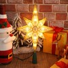 Aoibox Lighted Christmas Tree Topper Double Sided 8 Point Star 8 in Wide 10 Warm White Lights Plug In UL Certified 1 Piece - 4 of 4